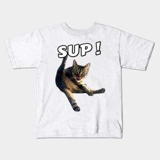 Cat Licking its Butt Kids T-Shirt